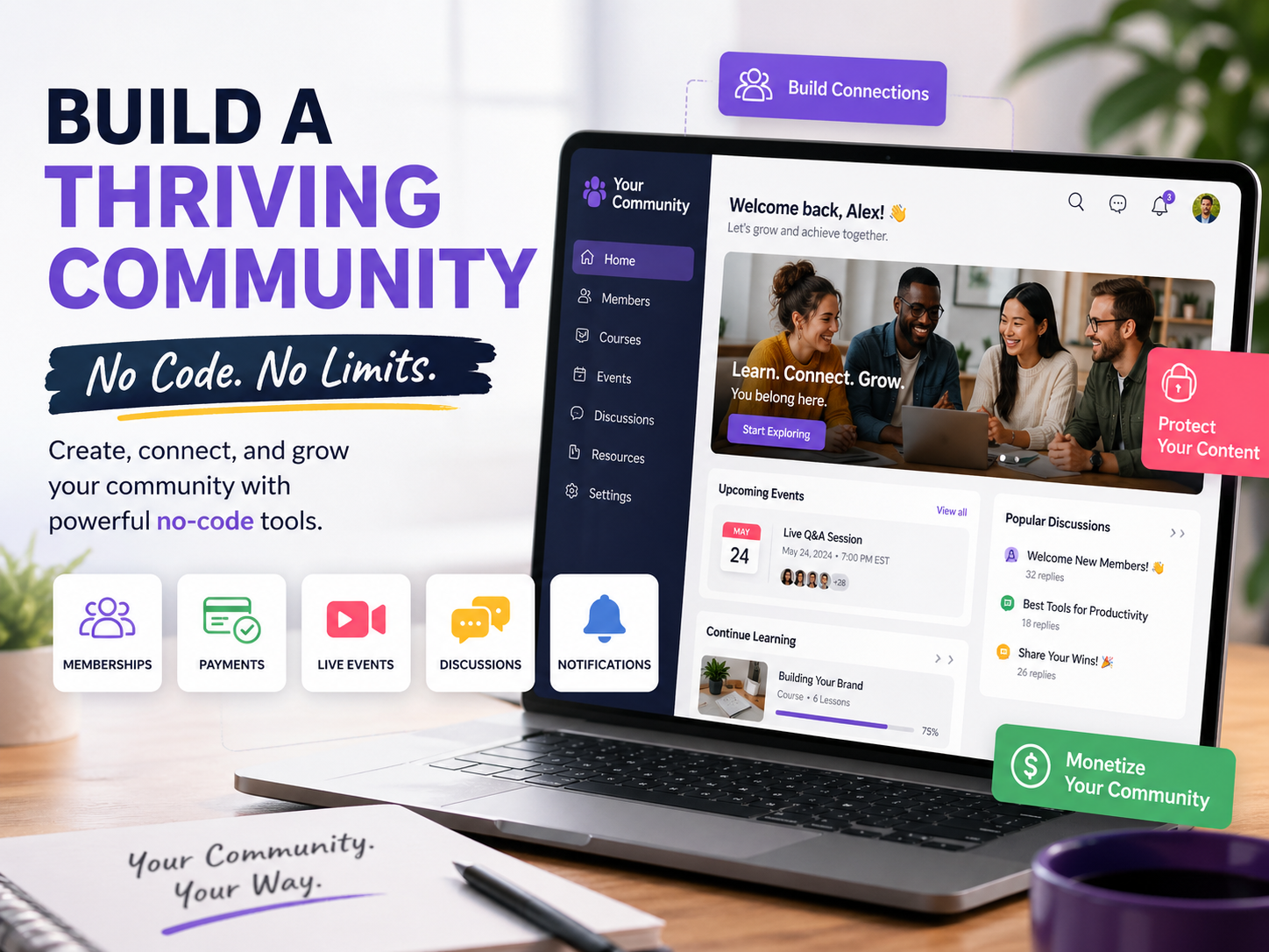 no code community website